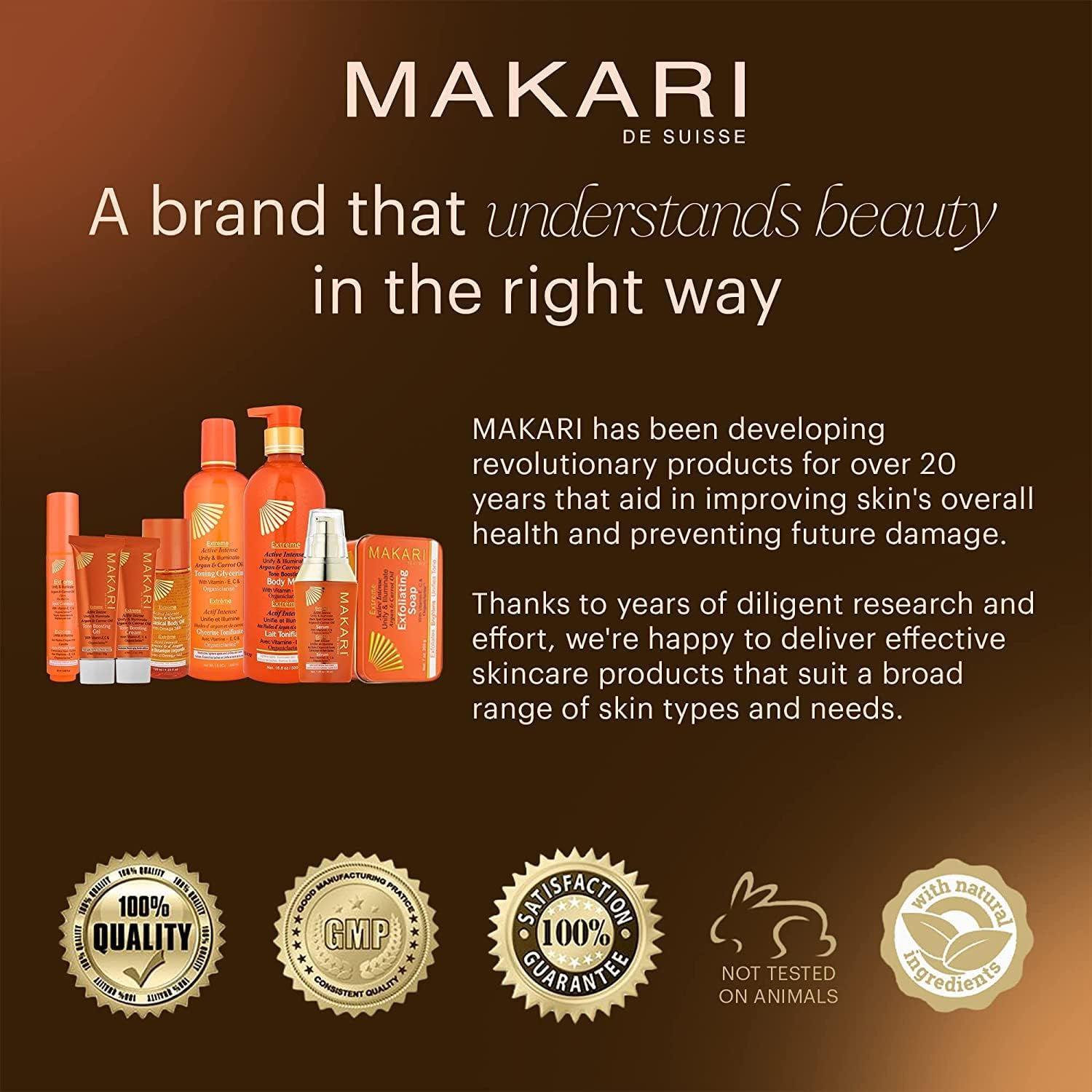 Makari Extreme Carrot & Argan Oil Toning FACE GEL 1.0Oz &ndash; Gel with Organiclarine&trade; &ndash; Anti-Aging Treatment for Dark Spots, Acne Scars & Wrinkles image number 6