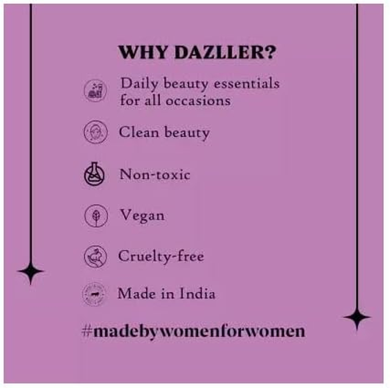 Dazller Eyeliner Black Matte Washable Water-Resistant Smudge-Proof up to 8 Hrs Stay Lightweight One Stroke Application 6Ml - (Pack of 2)