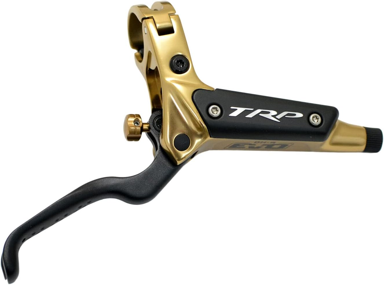 TRP DH-R EVO HD-M846 Hydraulic Disc Brake Set 4-Piston Caliper (F+R), Gold, STB2707 image number 1