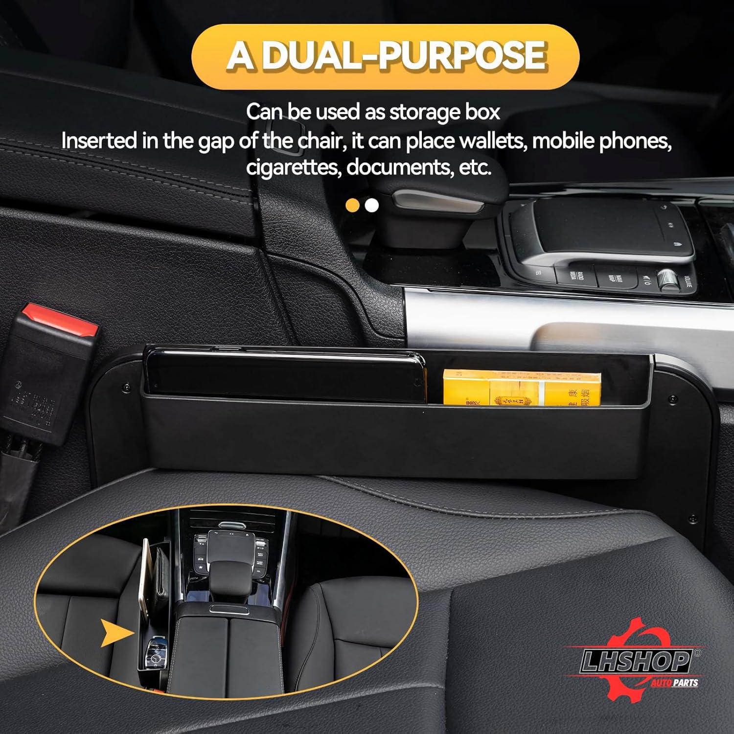 Qlhshop 3 in 1 Car Steering Wheel Desk - Steering Wheel Tray with Car Seat Gap Filler Organizer | Car Food Tray Table for Eating Driver | Car Desk for Laptop Mount, Car Travel Accessories for Adult image number 5