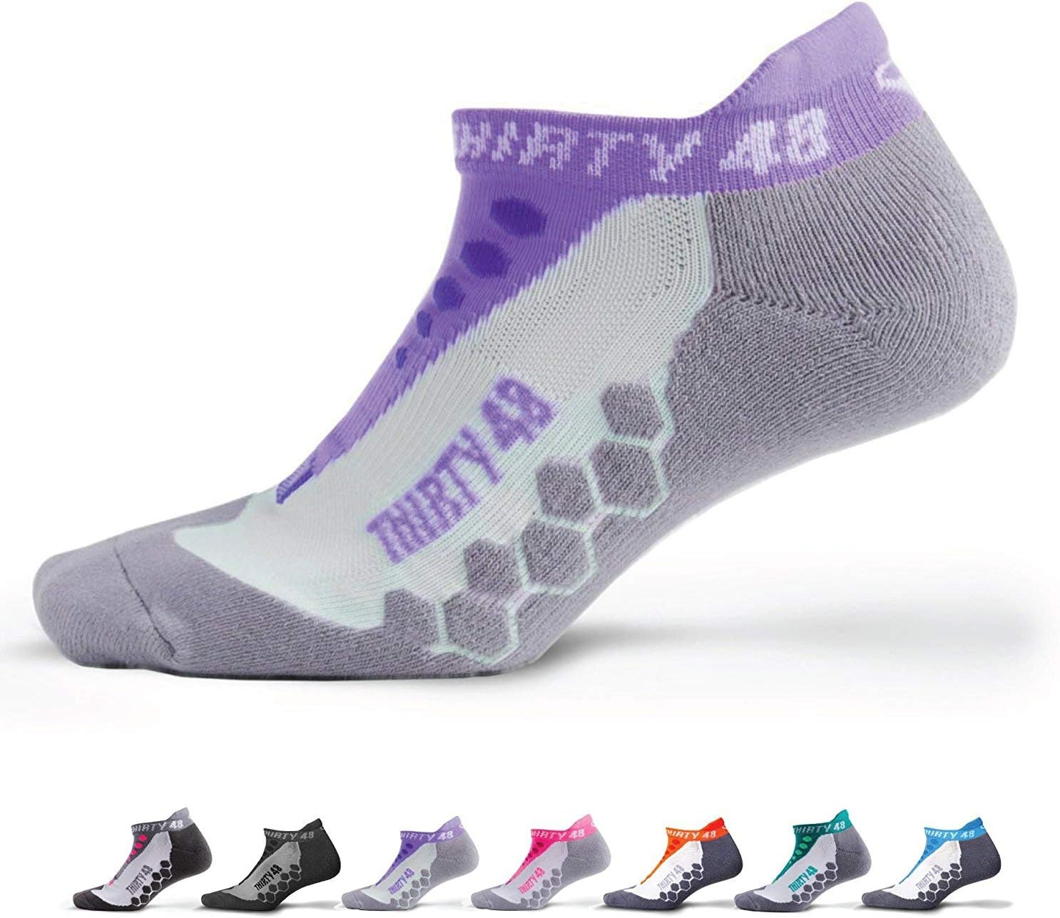 Thirty 48 Running Socks for Men and Women by Features Coolmax Fabric That Keeps Feet Cool & Dry - 1 Pair, 3 Pair, or 6 Pair