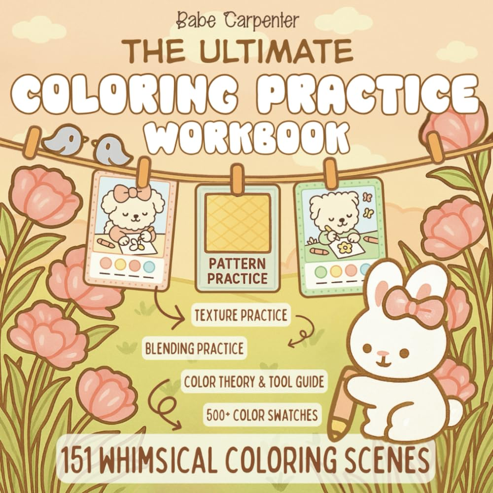 The Ultimate Coloring Practice Workbook: a Cozy Guide to Mastering Color Blending, Patterns, and Creative Coloring Skills image number 1