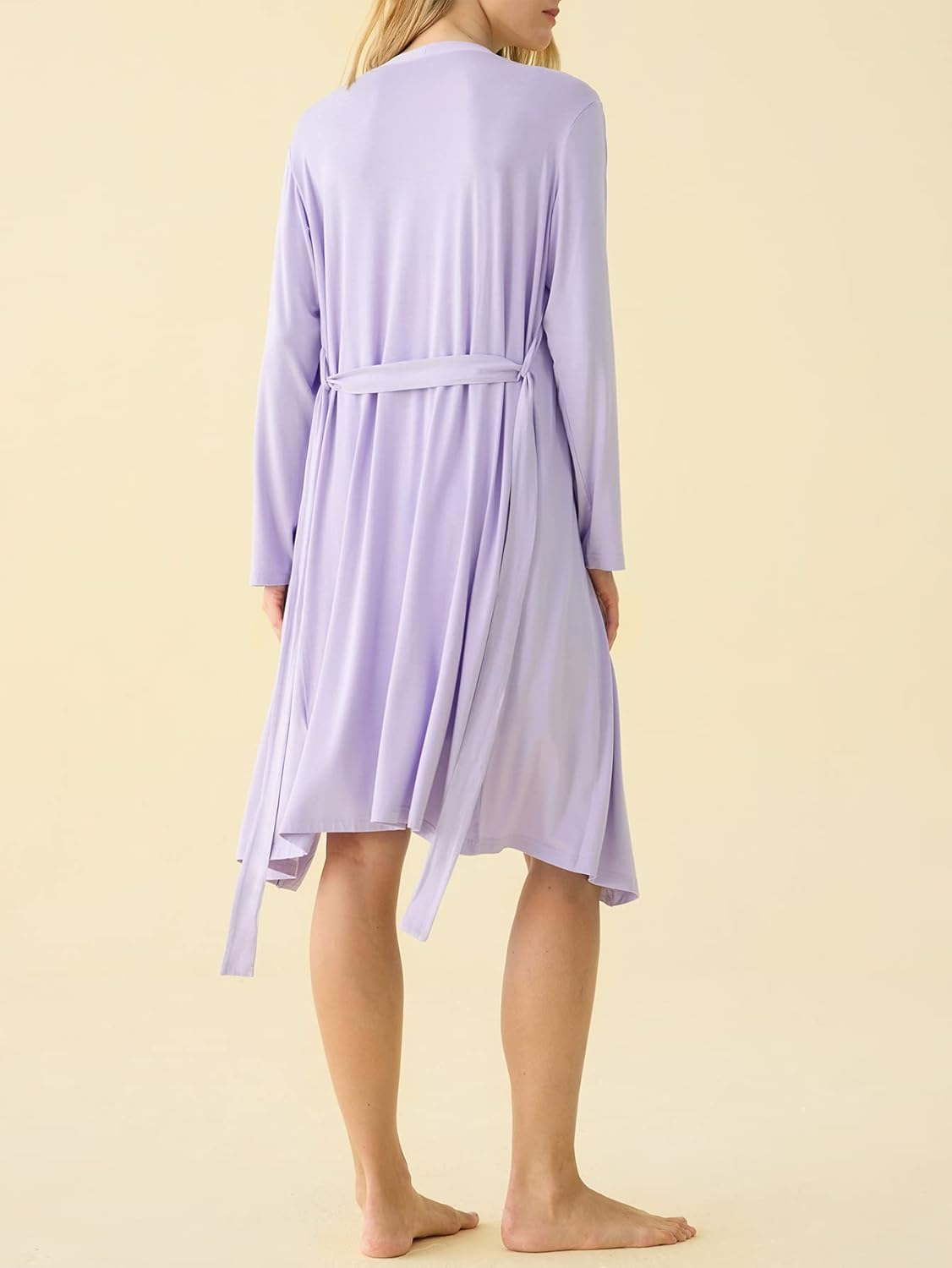 Latuza Women'S Bamboo Viscose Nursing Nightgown and Robe Set image number 6