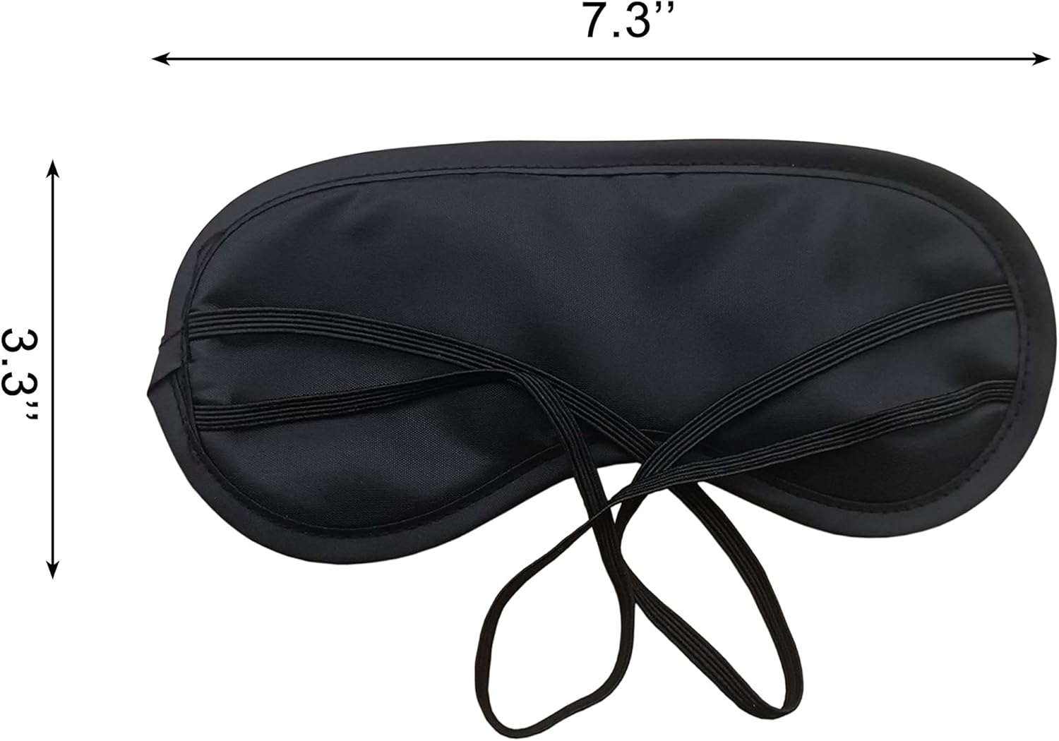 3Pcs Comfortable Soft Sleep Eye Mask Shade Cover Lightweight Sleeping Blindfold for Men and Women, Suitable for Travel Sleep or Party Supplies (Black) image number 2