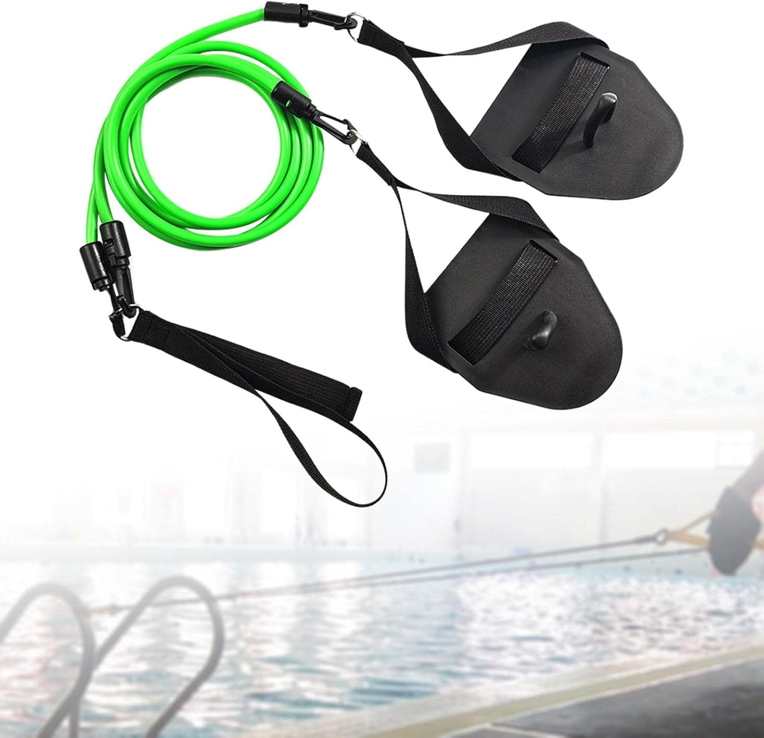 Ａ Aternee Swimming Arm Trainer Resistance Bands Exercise Bands Stretch with Hand Paddle Elastic Band Builder for Gym Men Training Swimmers Triathletes, Green