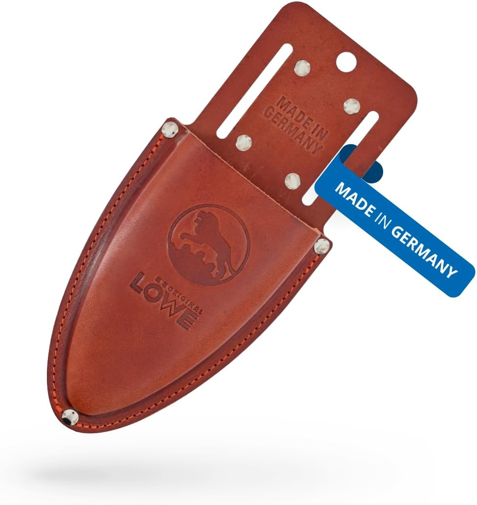 Original L&Ouml;WE Leather Premium Holster - 9809 | Belt Bag Brown for Secateurs with Belt Clip for Storage on Belt or Trouser Pocket | Made in Germany | 100% Genuine Leather image number 2