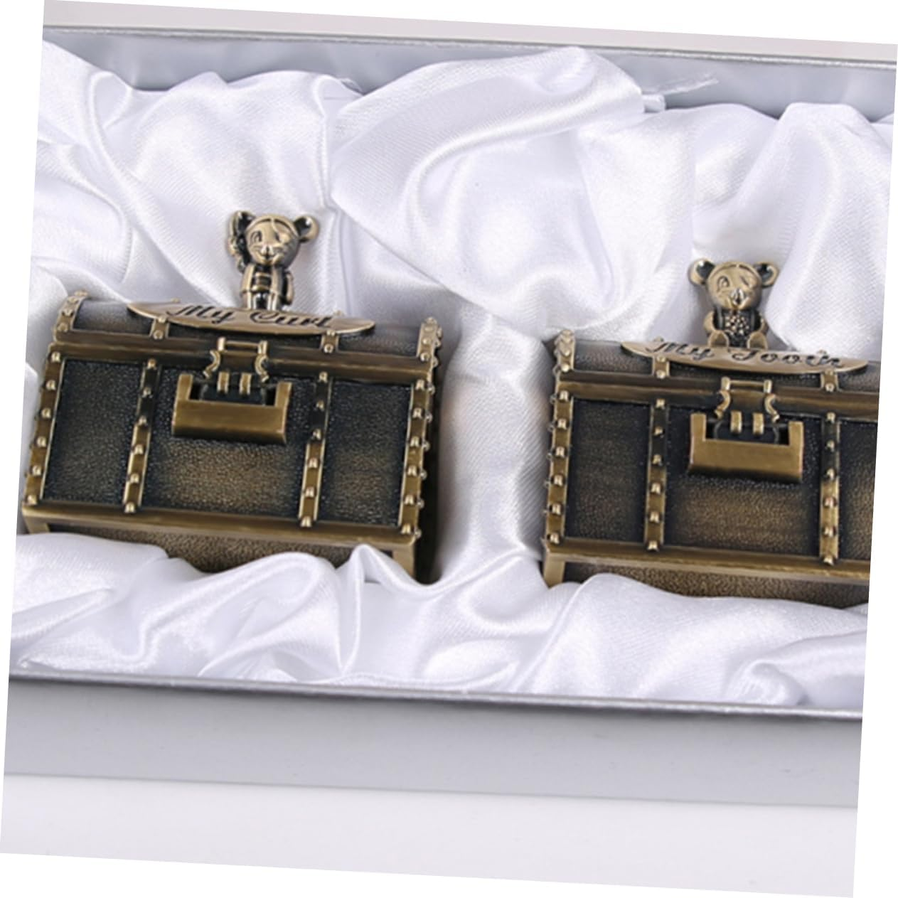 2Pcs Keepsake Boxes for Newborn Milestone Tooth Curl Container for Christmas Birthday image number 4