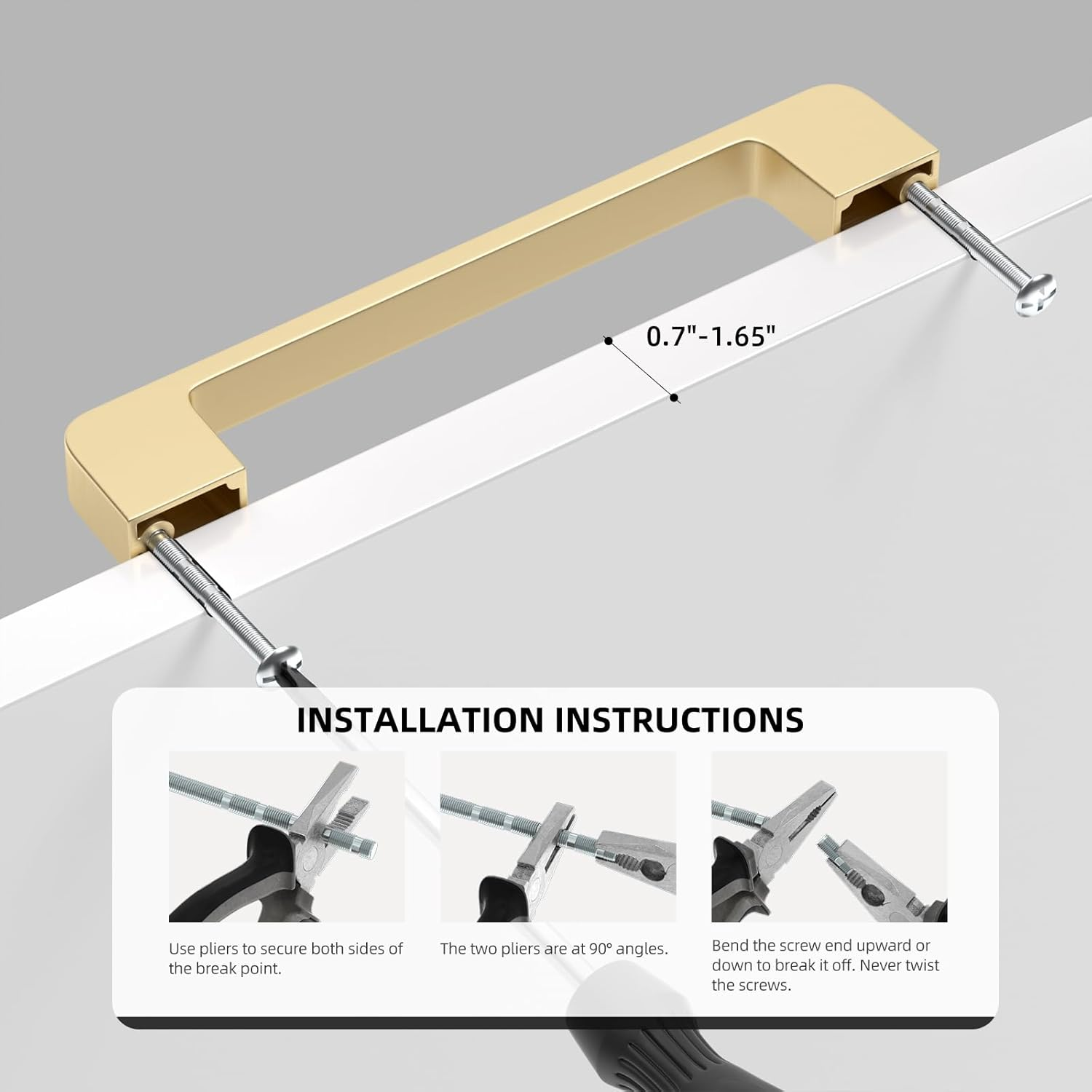 Lepatape 5 Pack 5 Inch Brushed Gold Cabinet Pulls Solid Zinc Alloy Gold Cabinet Handles - Brushed Brass Dresser Drawer Pulls for Kitchen Cabinet Hardware Zinc Alloy Handles image number 3