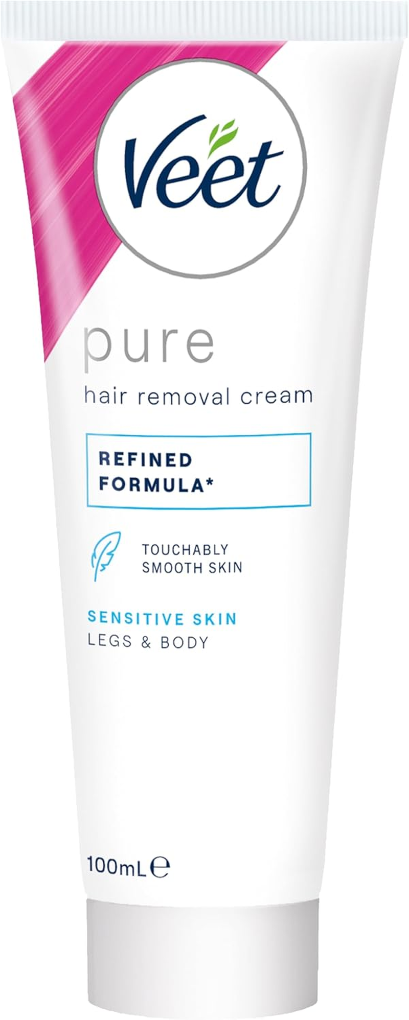 Veet Pure Hair Removal Cream Legs and Body Normal Skin 100Ml image number 1