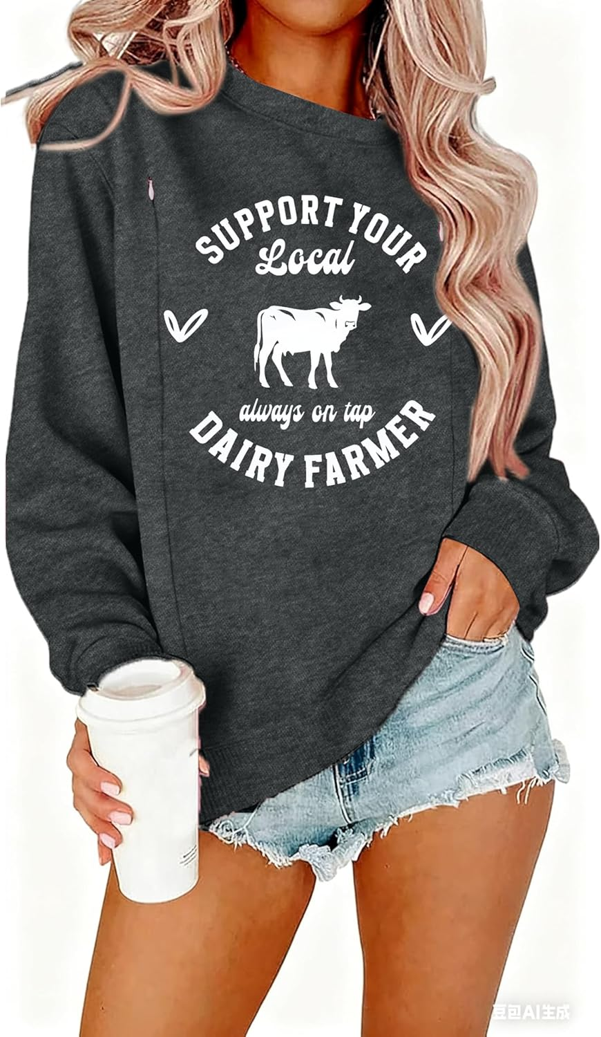 UNIQUEONE Women Nursing Sweatshirts for Breastfeeding Hidden Zipper Maternity Tops Long Sleeve Pullover Casual Clothes