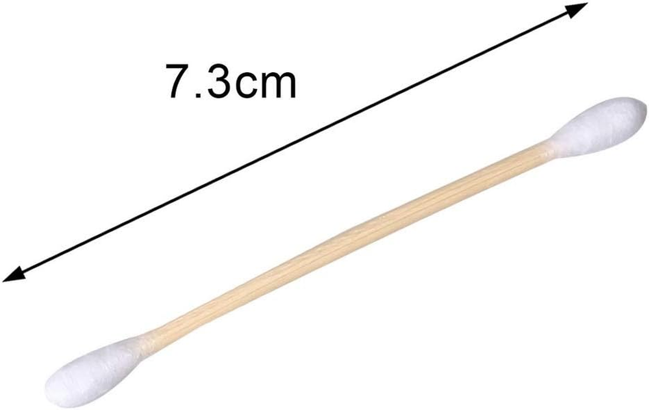 Cotton Swabs, 900 Count Bamboo Sticks Cotton Swabs with a Clear Dispenser Holder Cotton Buds with Wooden Handles for Ears Makeup or Nails Personal Care image number 1