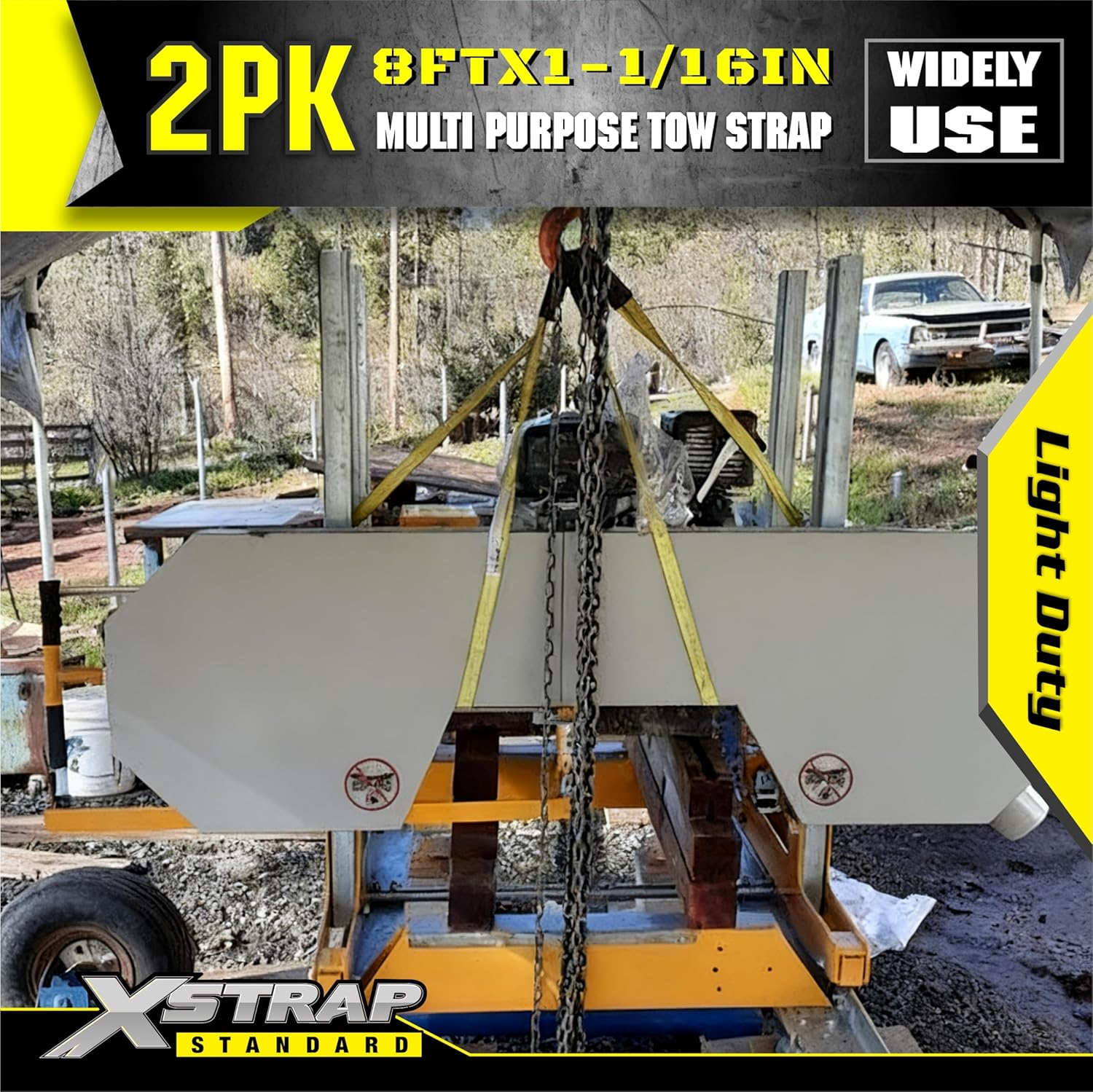 XSTRAP 2PK 8FT Lift Sling Web Strap/Wear Guard End