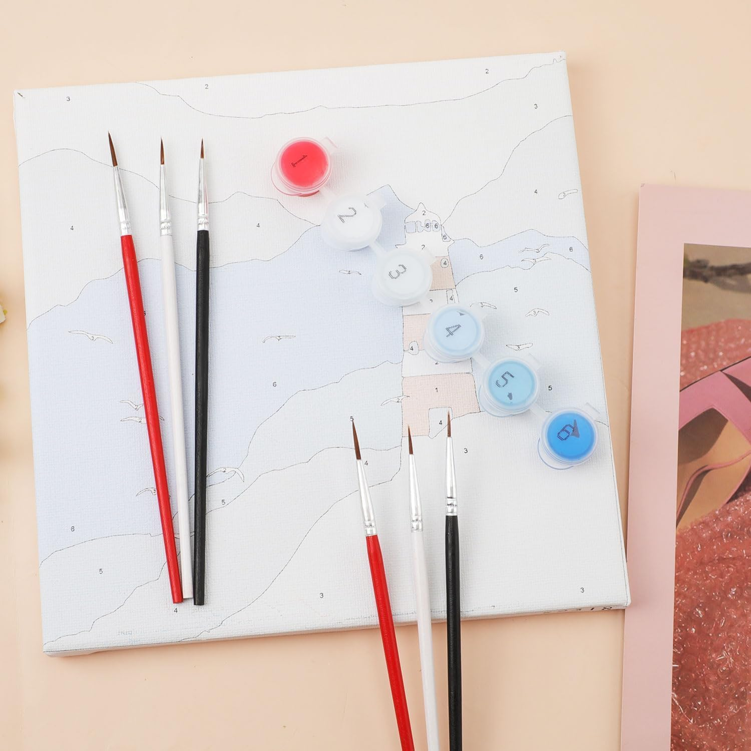 Fine Detail Paint Brush, 30Pcs Set, Mixed, Nylon Wood, Small Medium Large, round Pointed Bristle, PAINT_BRUSH image number 1