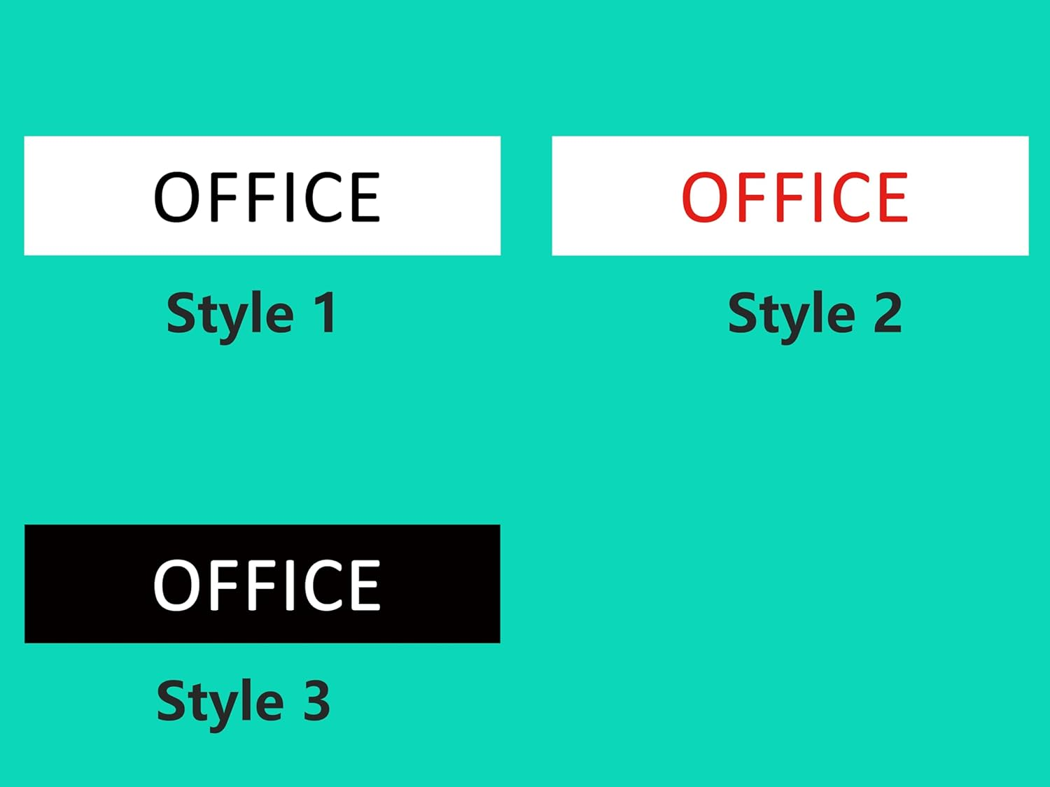 OFFICE Sign Self Adhesive Plaque Decal Door OFFICE SIGN DOOR SIGN (Style 3, 50X200Mm) image number 4