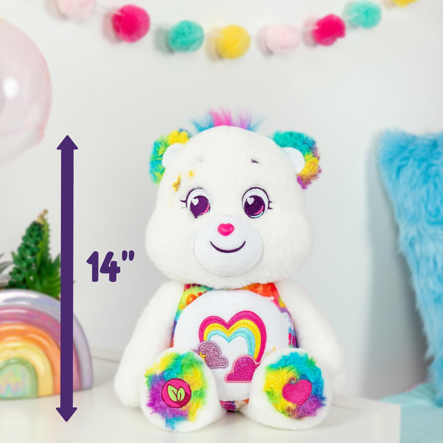 Care Bears True Friend Bear, Care Bears Cuddly Toys for Children, Cute Cuddly Teddy Bear, Care Bears Collection, Suitable for Girls and Boys from 4 Years image number 6
