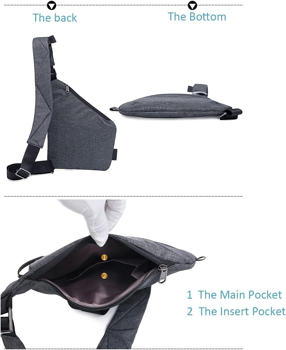 Sling Backpack Chest Bag,Ikerall Lightweight Outdoor Sport Travel Hiking anti Theft Crossbody Shoulder Pack Bag Daypack for Men Women