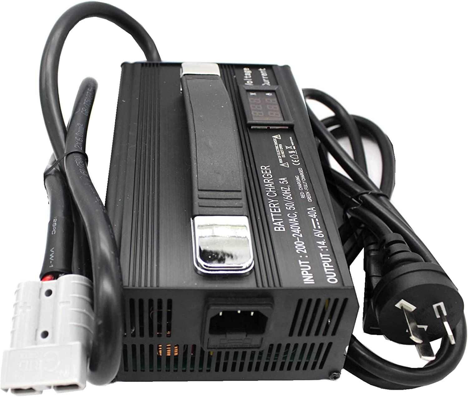 DIGISHUO 14.6V 40A Lifepo4 Batt Ery Charger with Plug, 14.6V 40A Lifepo4 Charger Multi-Stage Intelligent Maintainer for 12V Lithium Iron Phosphate Batteries image number 3