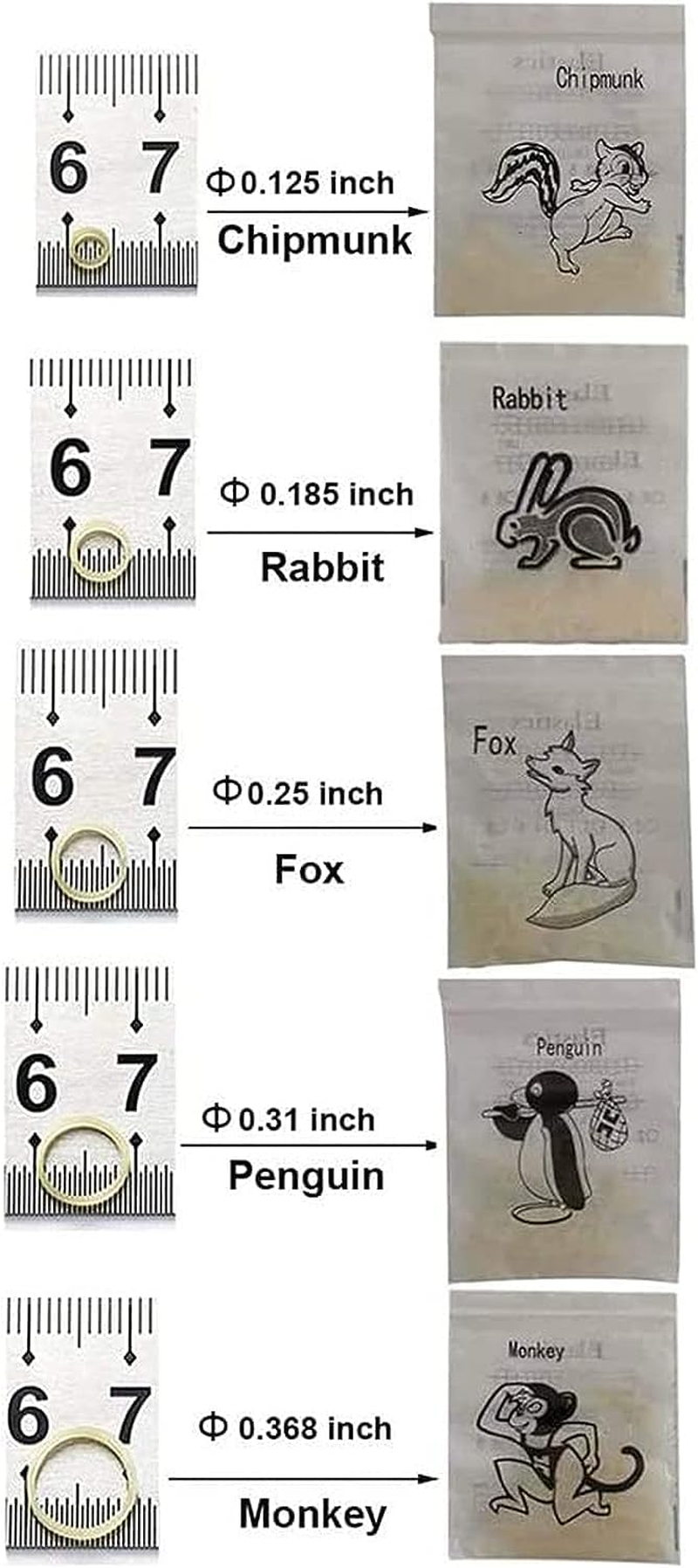 500 Pcs Orthodontic Elastic Bands Dental Orthodontic Elastics Latex Rubber Bands (Penguin5/16") image number 4