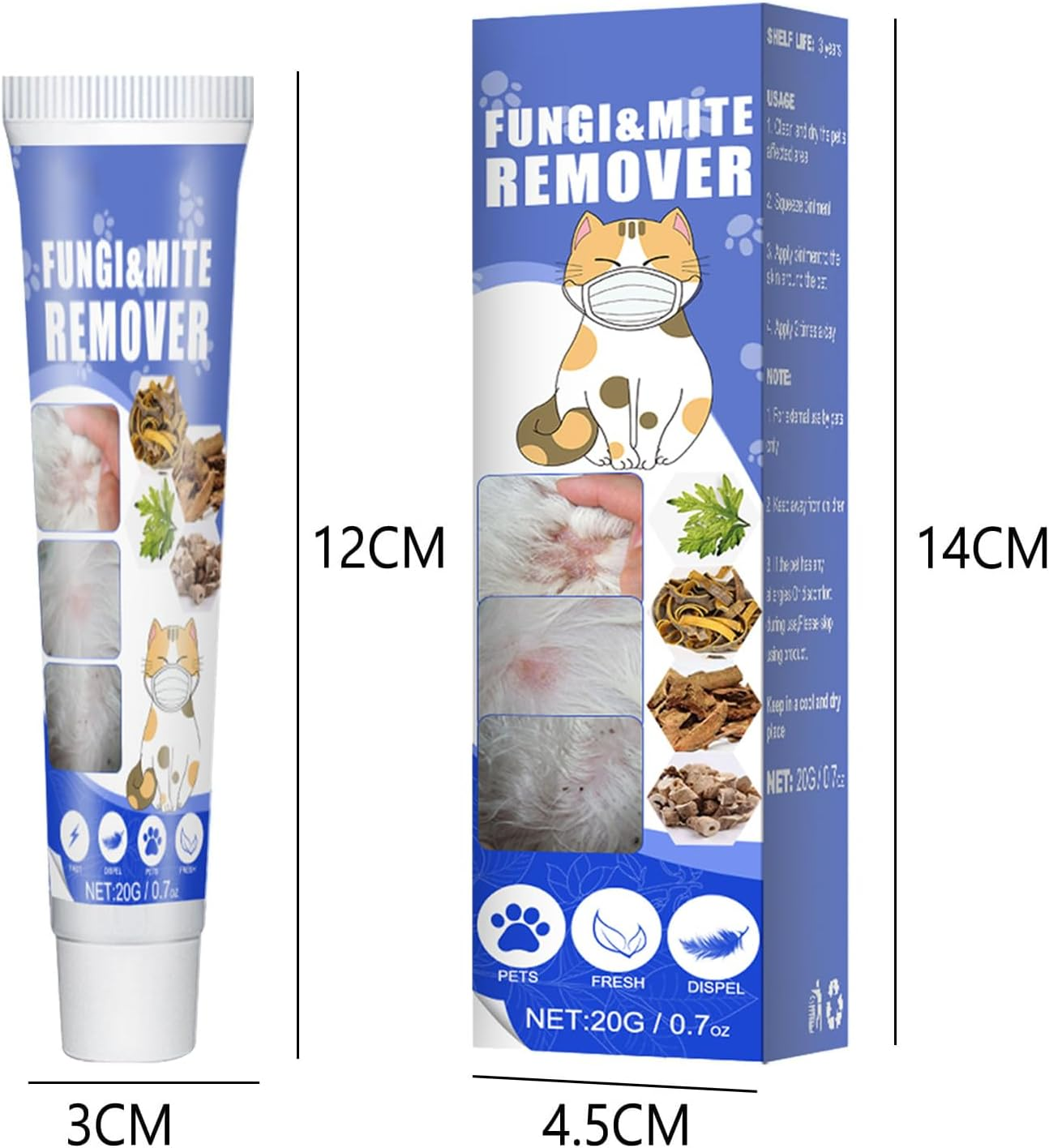 Pet Mite Repellent Cream, Pet Mite Repellent Cream, anti Mites for Dogs, Dog Mite Remover, Pet Mite Repellent Cream, Grass Mites Economy Set for Dogs, Safe Solution for Dogs image number 6