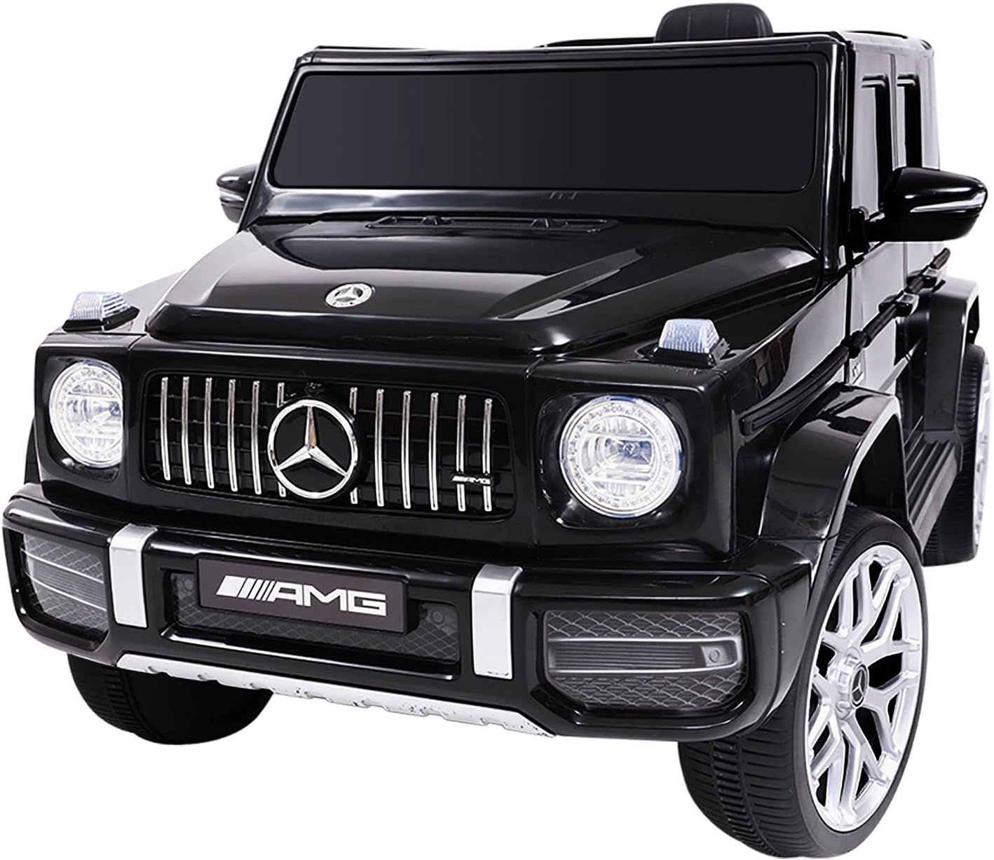 Rigo Kids Ride on Car SUV, AMG G63 Licensed Remote Control 12V Battery Horn Headlight Built-In Music 30Kg Capacity Safety Seat Belt Electric Cars for Toddlers Baby Walkers Little Tikes Kid Toy Black image number 5