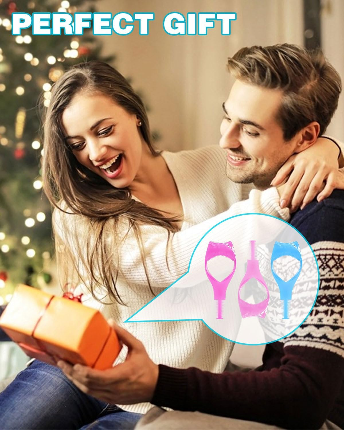 KEMUZ Pack of 6 3-In-1 Mascara Guard Applicator Guide Aid for Upper Lower Eyelashes with Eyelash Comb for Women Girls (Pink + Blue + Red) image number 1