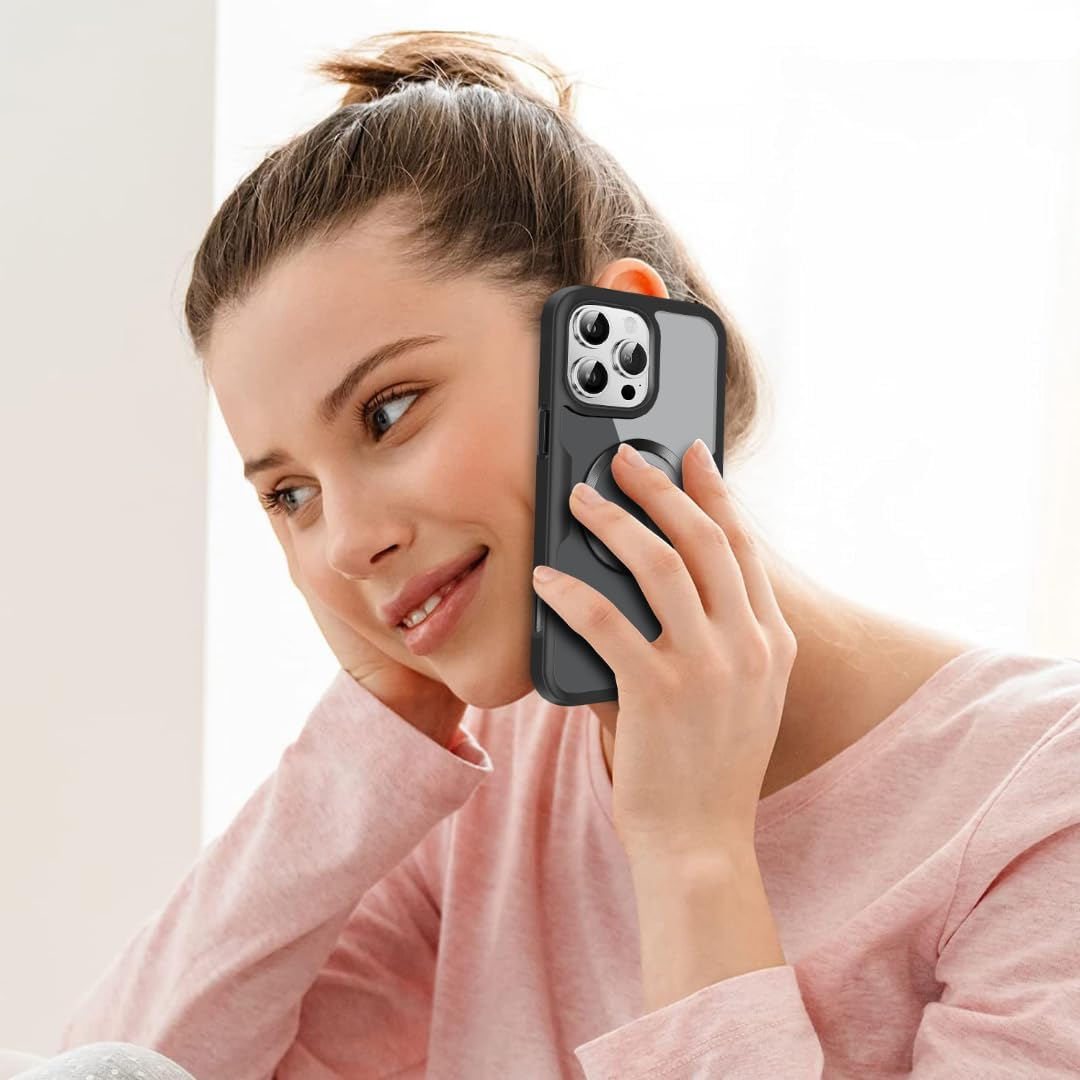 Aithne Case for Iphone 11, Compatible with Magsafe Full Body Protective Case with Built-In Screen Protector, Camera Protection Case, Shockproof Full Body Mobile Phone Case, Black image number 2