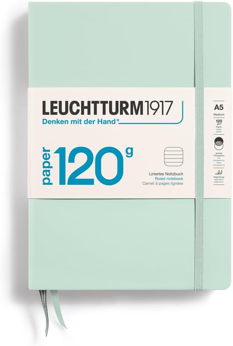 LEUCHTTURM1917 370338 Notebook Medium (A5) 120 G/M&sup2; Paper Edition, Hardcover, 203 Numbered Pages, Lilac, Dotted