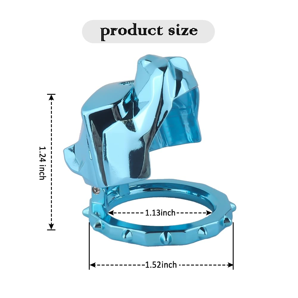 NHHC Car Push Start Button Cover,Heavy Duty Car Ignition Button Cover with Cool Dog Design for Car Decorations,Universal Car Interior Accessories Engine Start Stop Button Cover (Blue) - Red image number 6