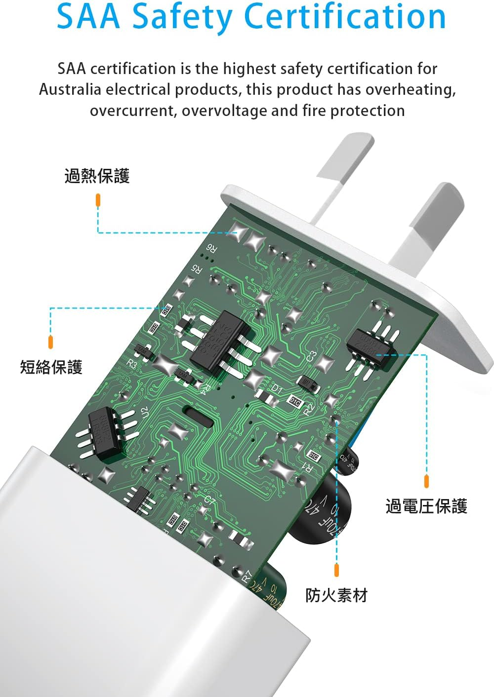 SCHITEC USB Wall Charger 4 Pack 5V/2.1A Dual 2 Port USB Plug Portable AU Mains Power Adapter Charger Compatible with Iphone Xs/X / 8/8 plus / 7 / 6S / 6S Plus, Pad, Galaxy Note 5 / Note 4, HTC, Moto