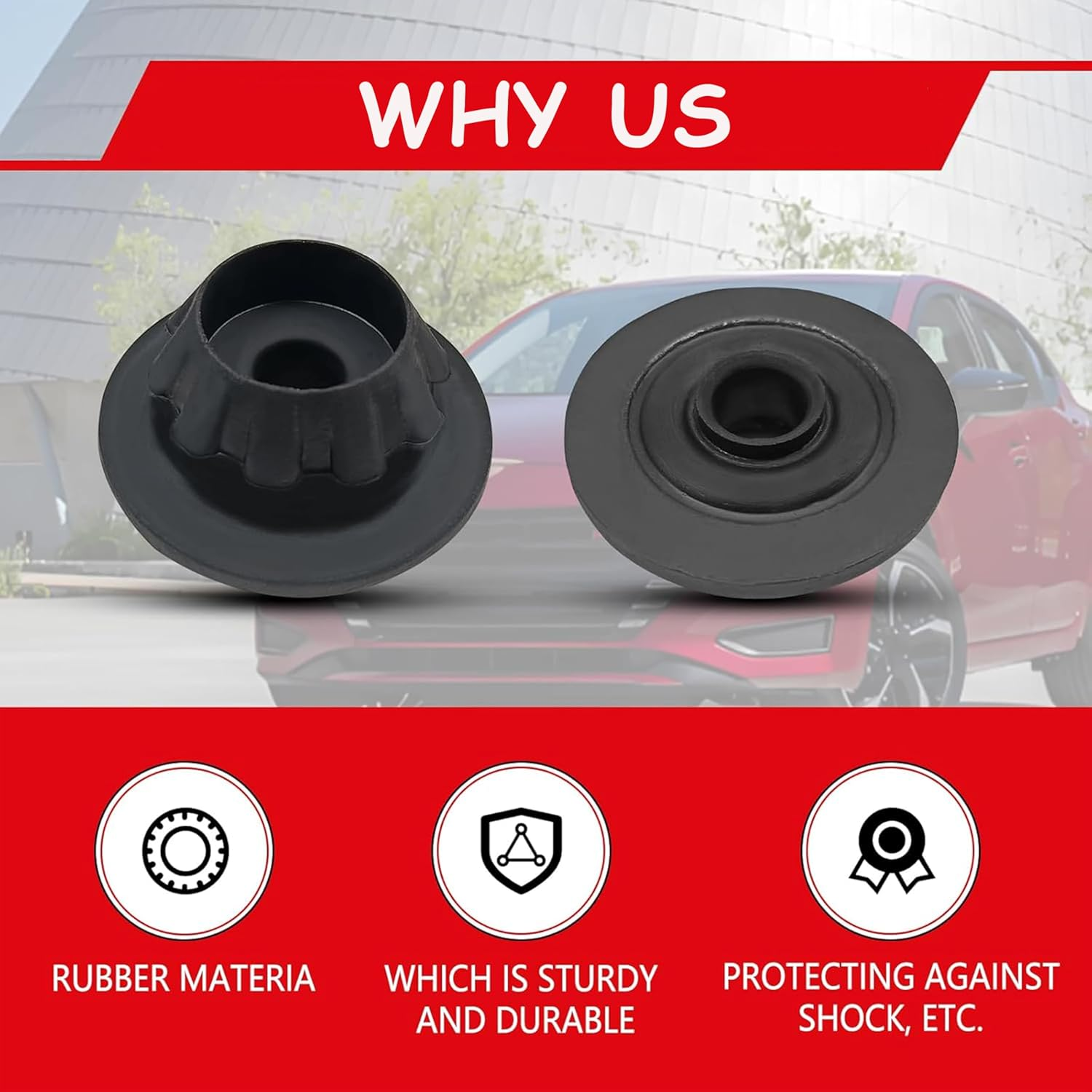 4Pcs Car Radiator Mount Bushing,Water Tank Gasket,Rubber Radiator Compatible with Nissan Altima, Cube, NV200, Sentra, Versa, Pathfinder, Rogue, and Murano,Replaces#21507-4M400#21506-4M400 image number 1