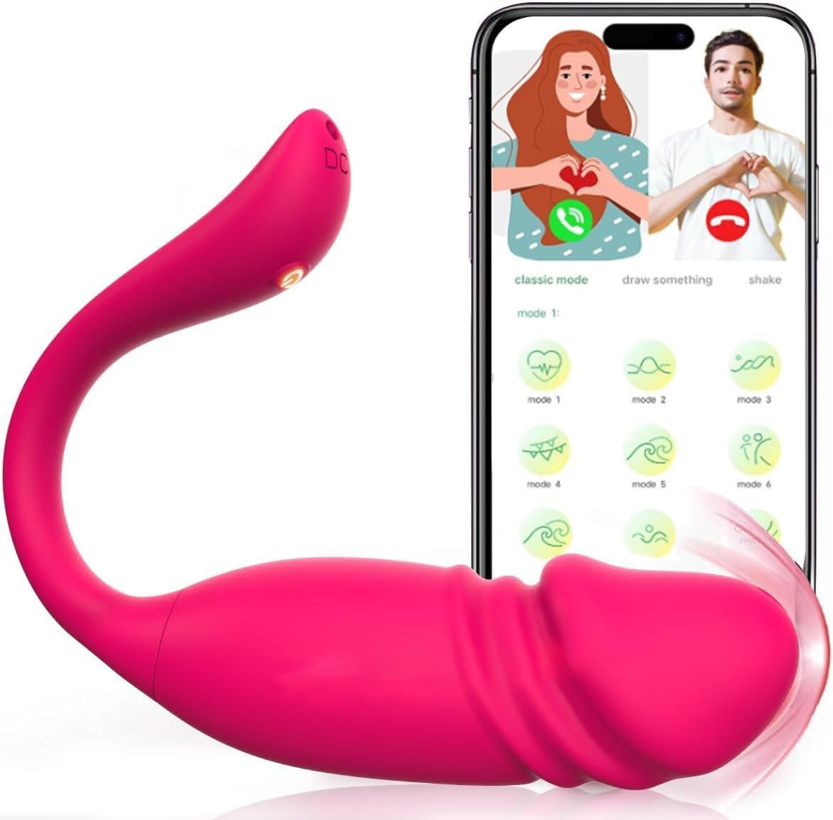 Vibrator Adult Sex Toys App Remote Control G Spot Wearable Vibrators Long Distance Egg Vibrator Wireless Bluetooth Rechargeable Wearable for Female Couples Clitoral Stimulator Sexual Pleasure Tools for Women (Rose Red)