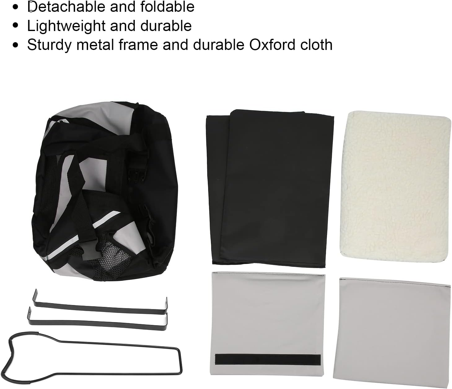 Pet Carrier Bicycle Basket Bag Pet,Dog Bicycle Bag - Detachable Front Bike Carrier Basket Bag for Small to Medium Pet Dogs image number 1