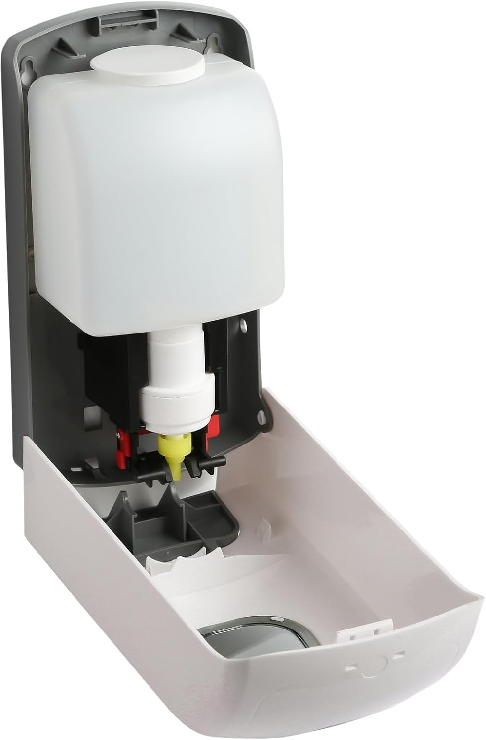 Dolphy 1000ML Manual Soap & Sanitiser Dispenser - Refillable ABS Plastic, Lockable, Wall Mounted, for Liquid Soap, Shampoo, Conditioner, Lotion - White, Durable image number 3