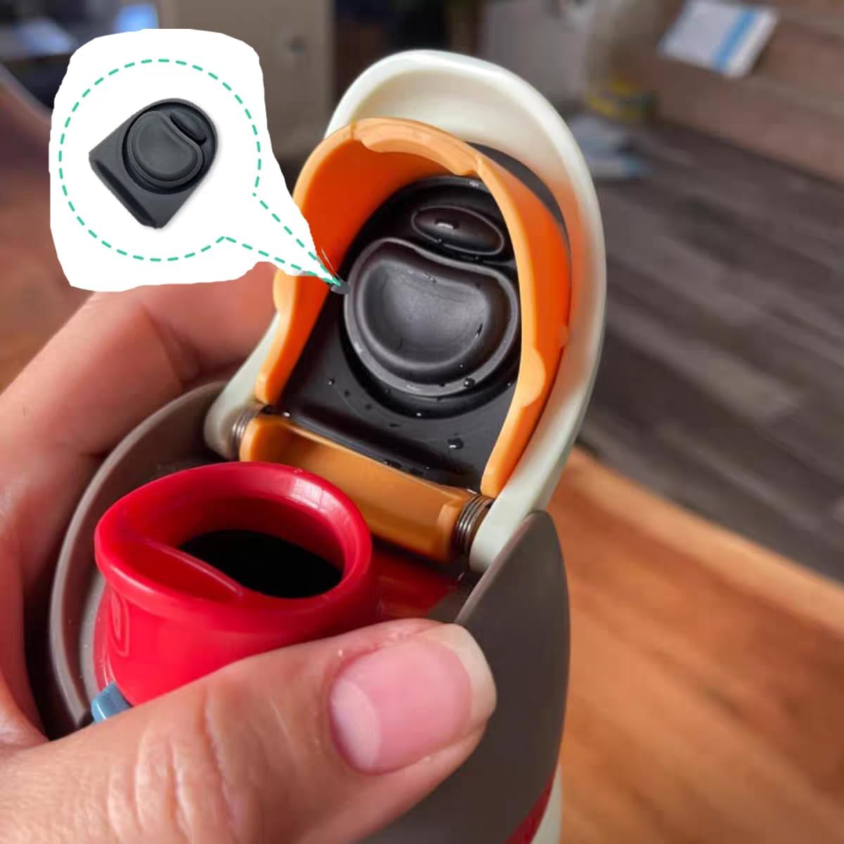 Replacement Stopper Compatible with Owala Freesip, Water Bottle Top Lid Replacement Parts for Owala 19/24/32/40 Oz 4 Pack image number 2