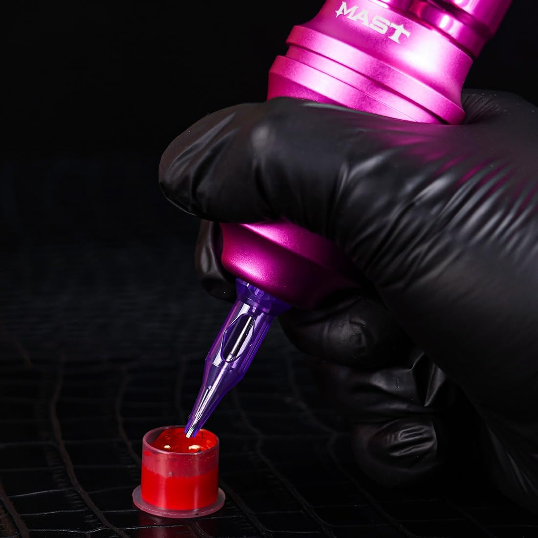 Mast Tattoo Gun Pen Machine, Fold Pro Cordless Year of Dragon Edition Tattoo Machine Gift, Power Motor by Mcore-C3 (Pink) image number 2