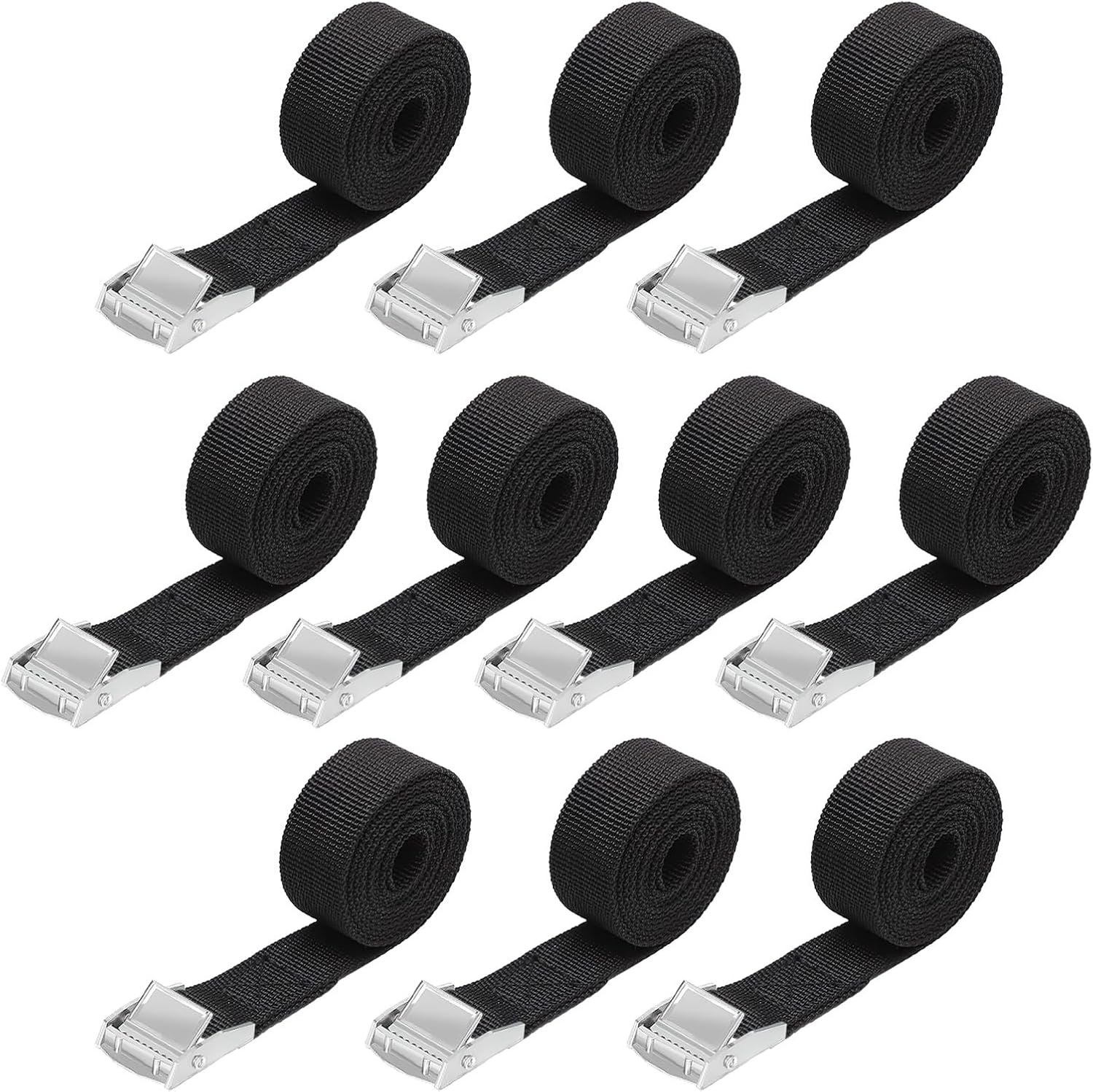 Lashing Straps Short Pack of 10 50 Cm Lashing Straps Bicycle Bicycle Carrier Lashing Straps Fastening Straps Tie down Straps with Clamping Lock for Car Small Bicycle Motorcycle Luggage Packages image number 4