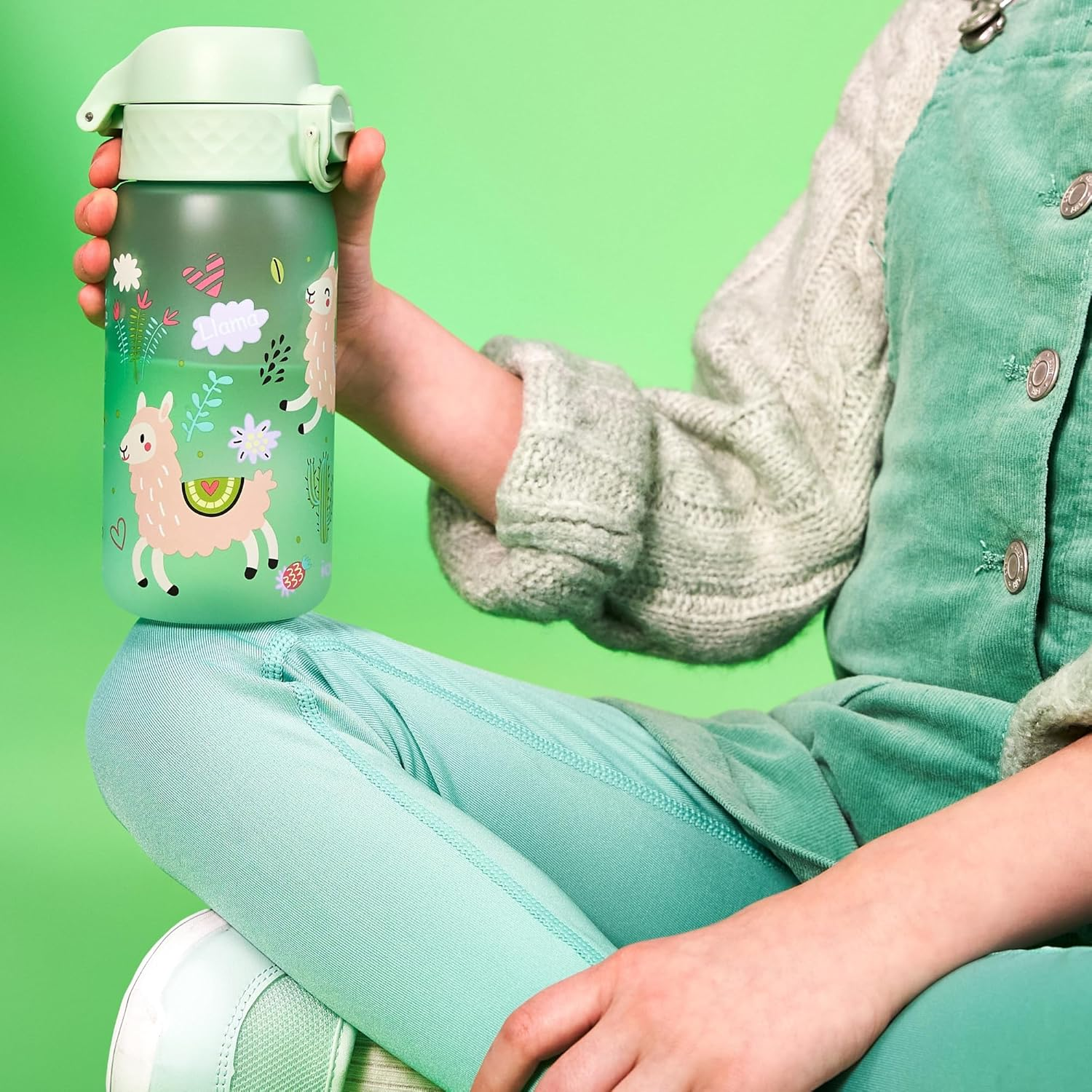 Ion8 Leak-Proof Water Bottle for Kids, Bpa-Free, Llamas, 350 Ml (12 Oz) image number 5