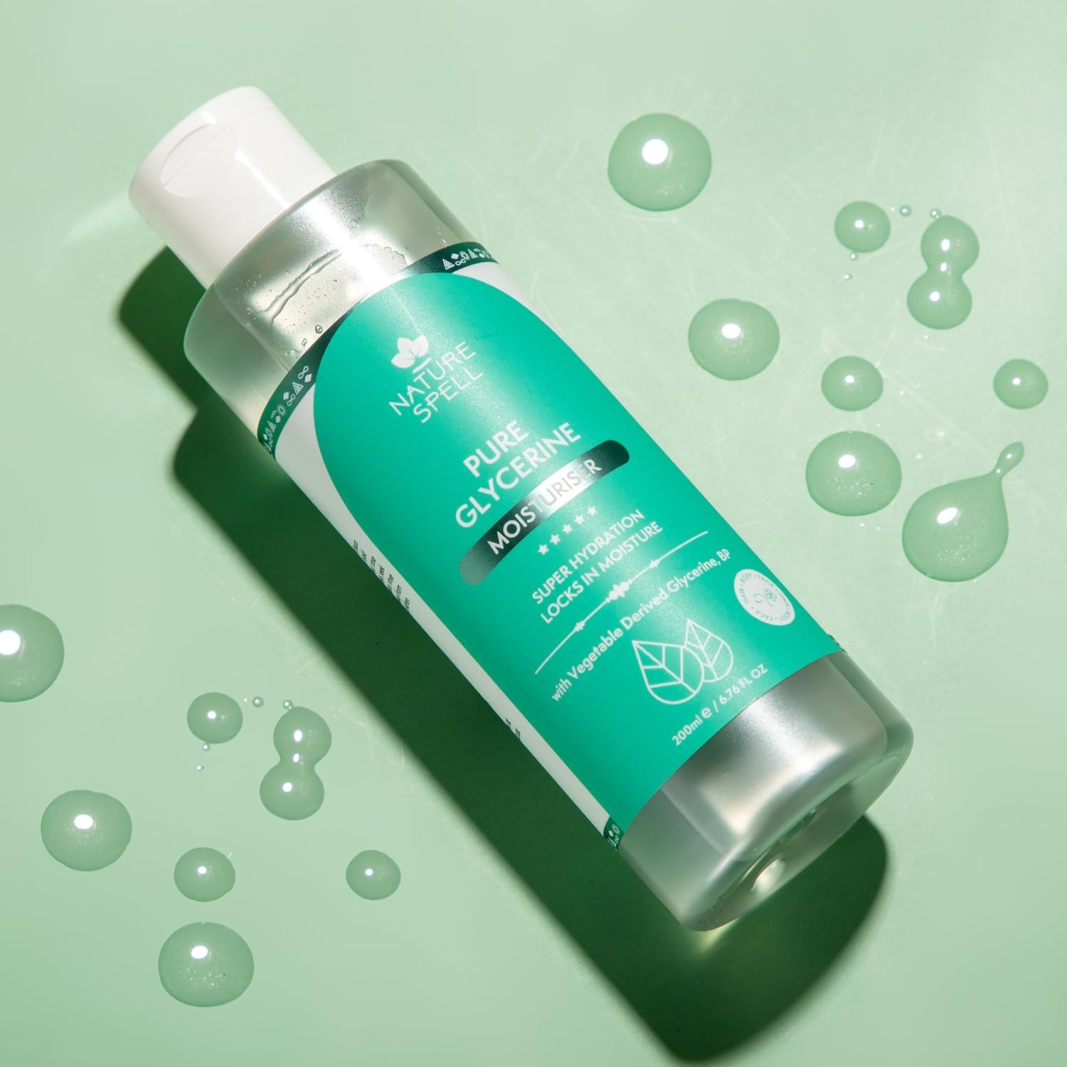 Nature Spell 100% Pure Vegetable Glycerine for Face and Body, Moisturises & Refreshes, for All Skin Types, Vegan, 200Ml image number 1