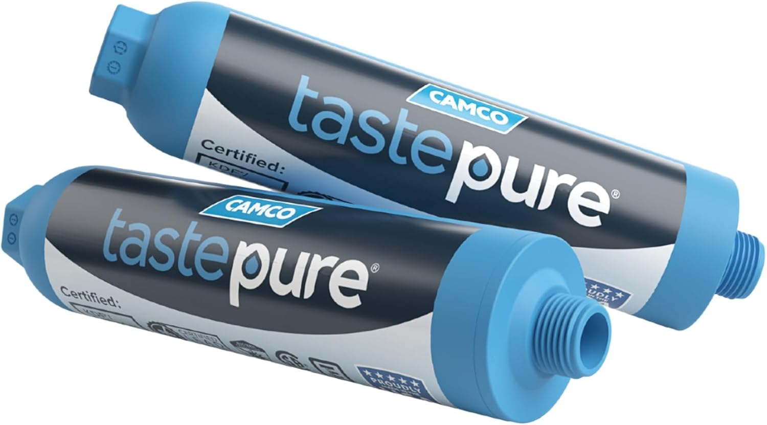Camco 40045 Tastepure Inline RV Water Filter, Greatly Reduces Bad Taste, Odors, Chlorine and Sediment in Drinking Water (2 Pack) image number 2