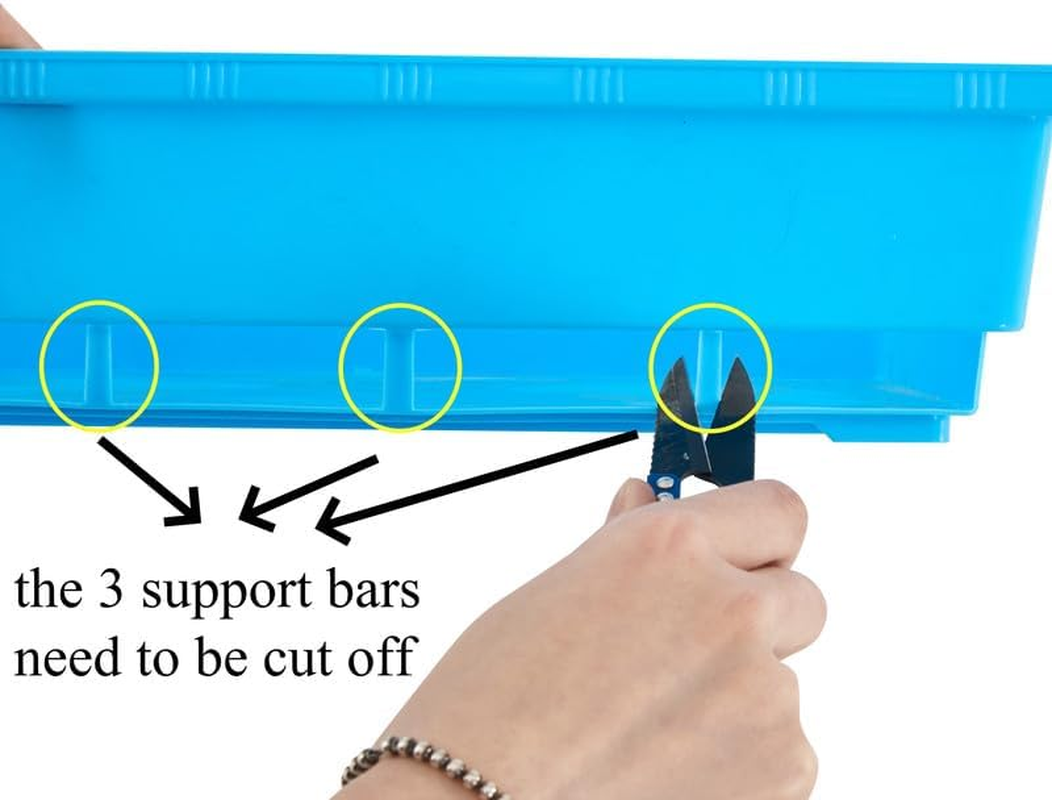 Vibrant Colorful Apartment Bird Cage White Small 2 Removable Feeders Adjustable Perches 32X29X44Cm Travel House Roof Pet Metal Frame Secure Habitat for Parakeets Canaries Finches (Blue) - Blue image number 6