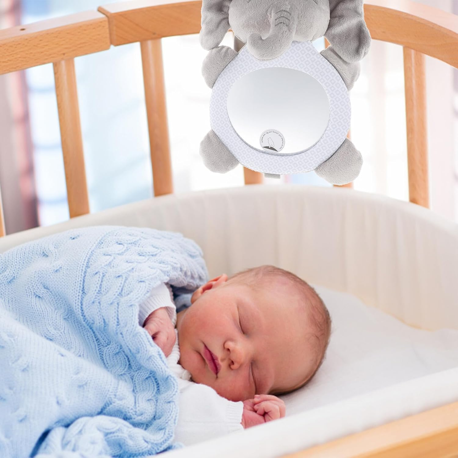 Rear Facing Car Seat Mirror for Safety with Wide View Shatterproof Design Lightweight Tummy and Rear Observation Mirror for Road Trips image number 1