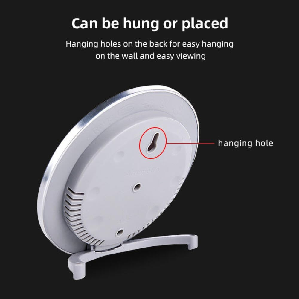 Round Indoor Outdoor Hygrometer/Thermometer, Humidity Gauge Indicator Temperature Humidity Monitor, Analog Hygrometer Humidor Aluminum Dial for Home, Office, Garden, Greenhouse or Conservatory image number 5