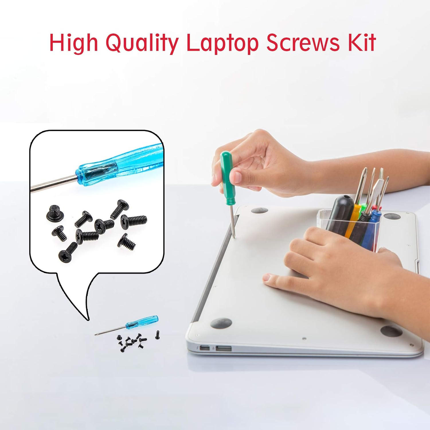 Waycreat 800Pcs M2 M2.5 M3 Laptop Notebook Computer Screws Set Kit for IBM HP Dell Samsung Sony Toshiba Gateway Acer Lenovo(10 Sizes) image number 2