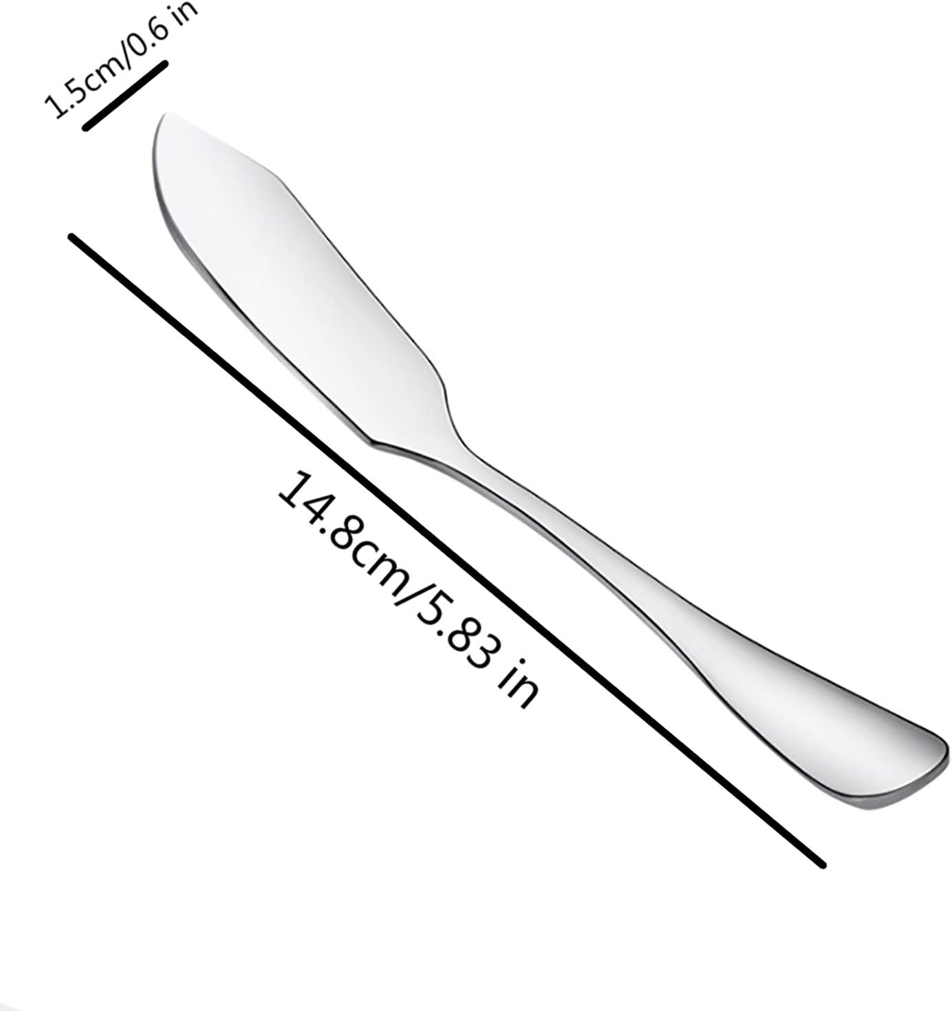 VANRA Cheese Spreader Knife Set 4-Piece Stainless Steel Butter Knife Small Sandwich Condiment Jam Bread Cream Canape Knives Spatula 5.9-Inch image number 2