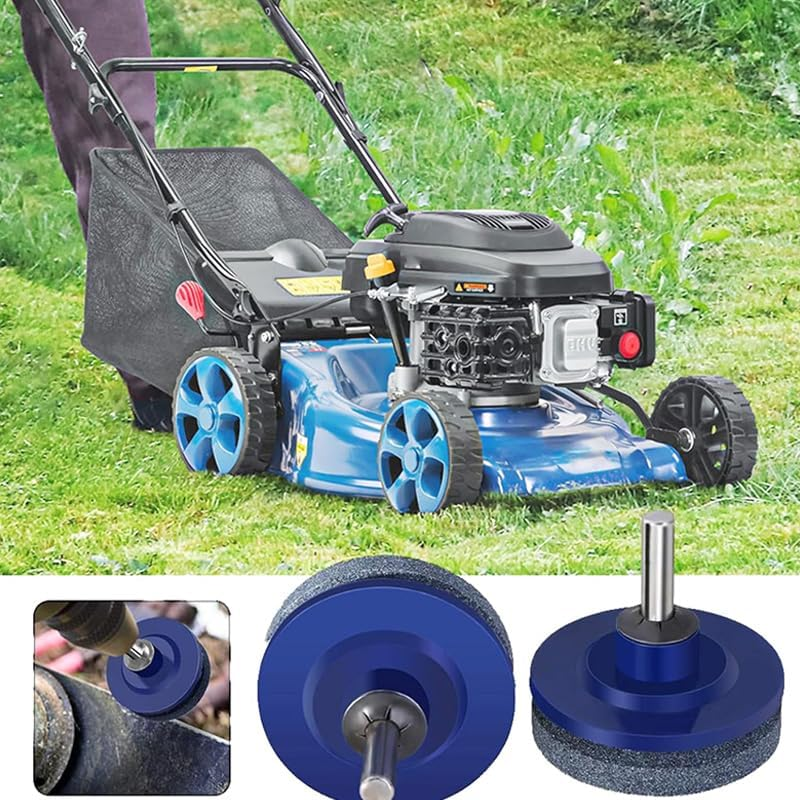 WADY 4Pcs Universal Lawn Mower Blade Sharpener & Balancer,Multi-Sharp Rotary Tool for Power Drill, Hand Drill, and Lawnmower Blades,Durable Lawn Mower Blade Sharpeners for Precision Sharpening image number 5