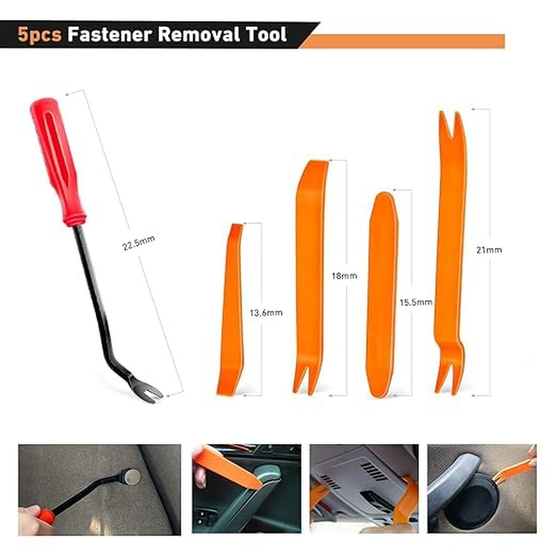 USDICHOME 925Pcs Car Fastener Kit - 32 Common Sizes of Plastic Nylon Rivets with 10 Cable Ties, Universal for Automotive Repairs image number 5