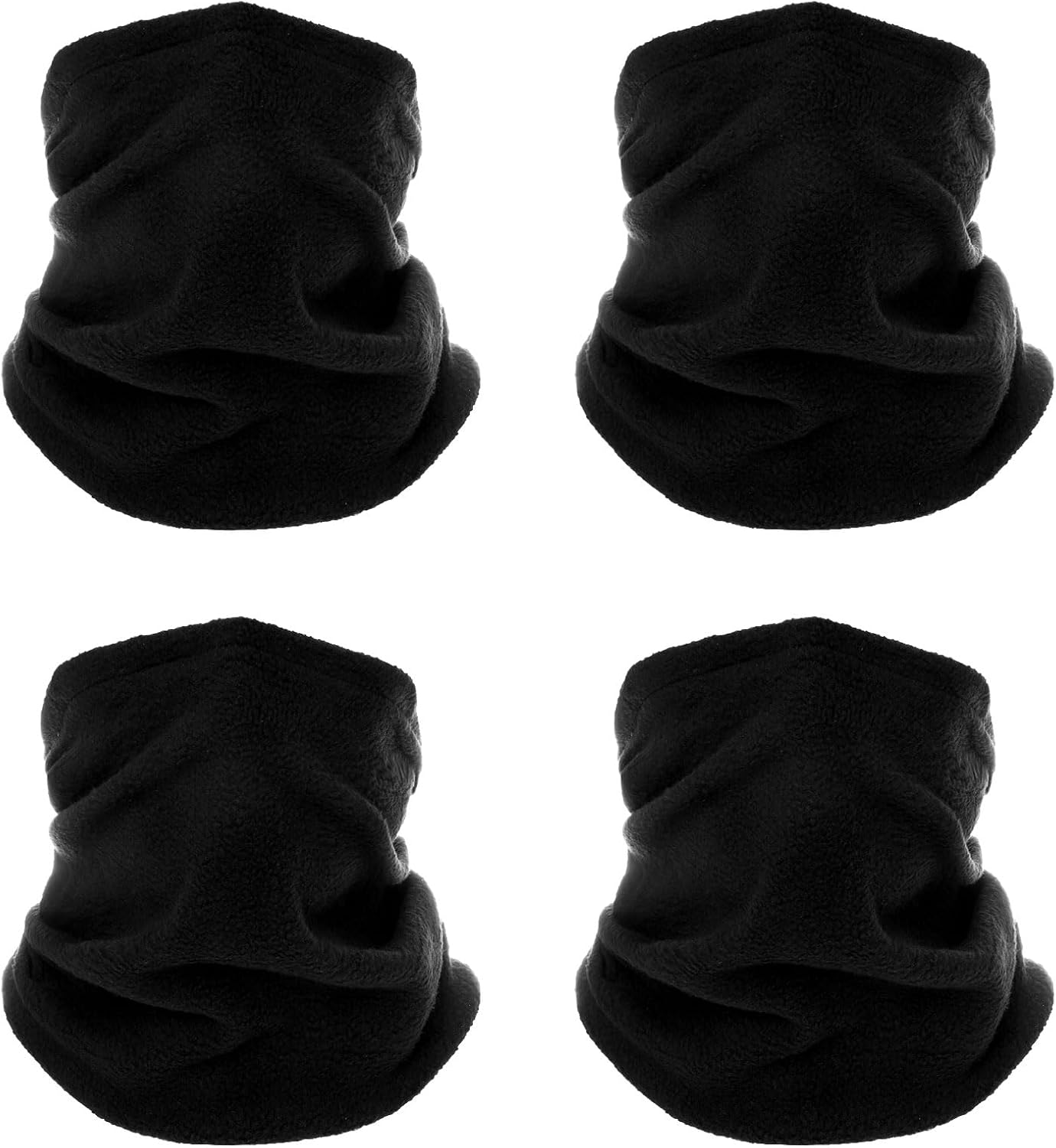 4Pcs Winter Neck Warmer Ski Face Mask Neck Gaiter Fleece Windproof Face Mask Cover for Men Women Warm Scarf image number 4