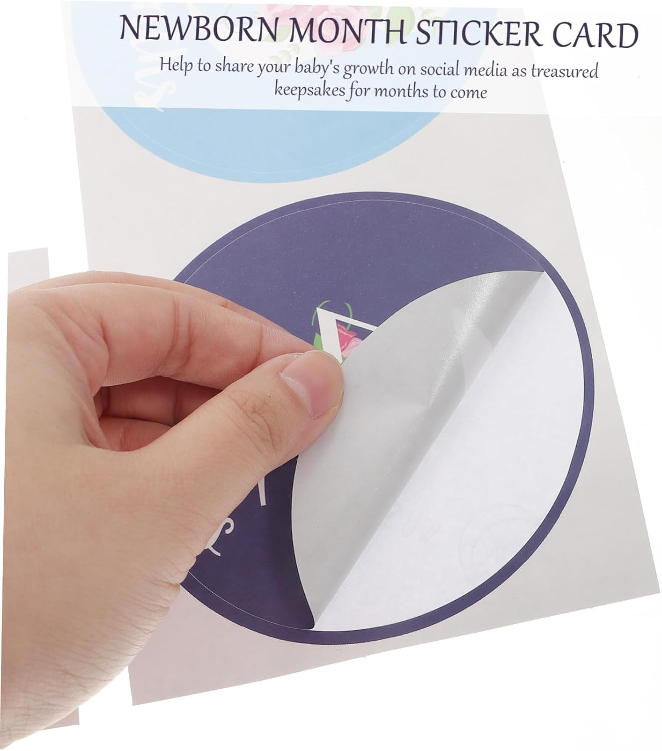 FRCOLOR Baby Milestone Stickers and Newborn Monthly Cards for Infants, 12Pcs Set, Creative Photo Prop Baby Belly Design, Suitable for New Parents and Scrapbook Milestones