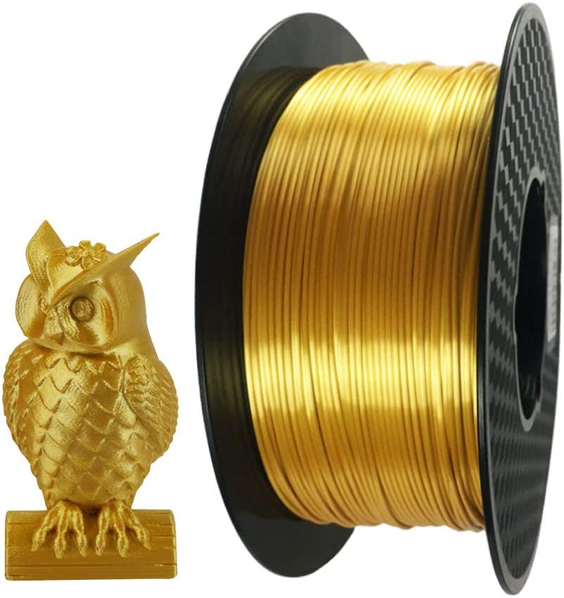 CC3D Silk Gold PLA Filament 1.75 Mm 3D Printer Filament 1 KG 2.2 LBS Spool 3D Printing Material Silky Shiny Metal Metallic Gold PLA image number 4