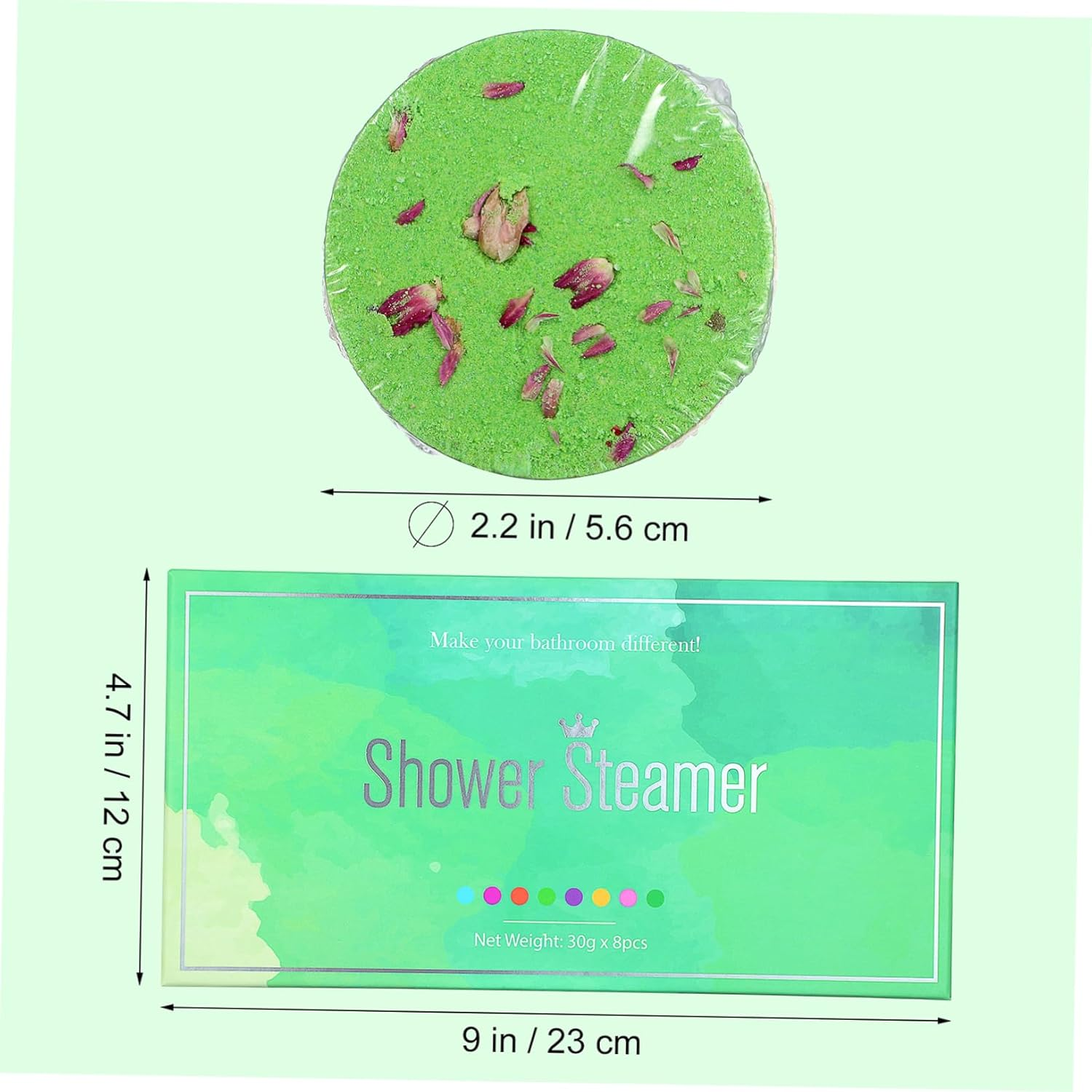 WOONEKY 8Pcs Essential Oil Bath Salt Tablets Natural Steamers for Relaxation Hotel Bath Supply with Dried Flowers Soothing for Women